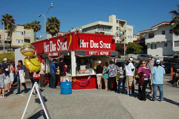 Hot Dog Stick at Santa Monica Pier
