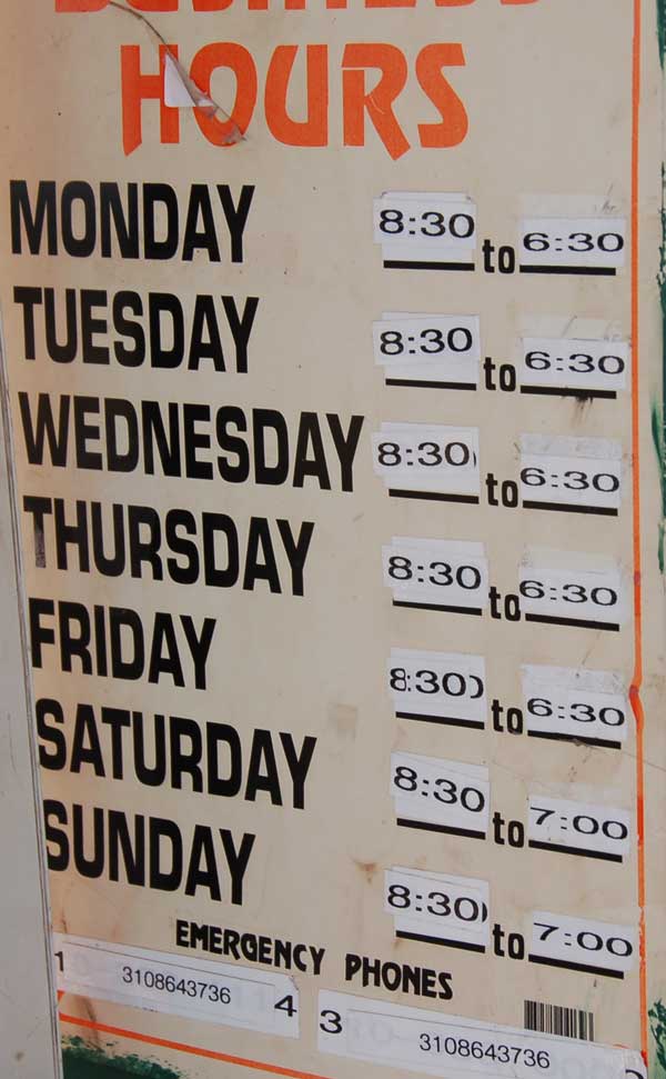 Perry's Washington Hours